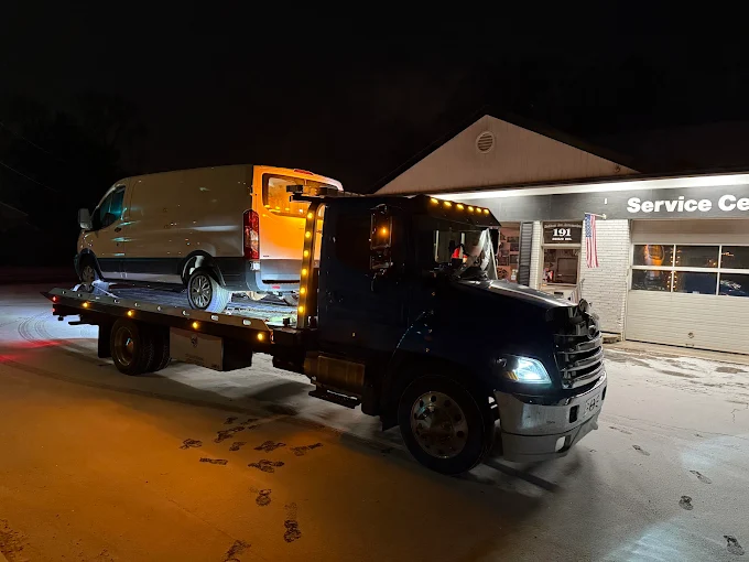 Top Gear rollback towing a van